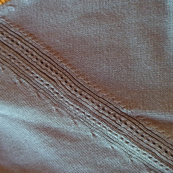 Beautiful Talbots Color Block Cardigan in Olive, Gold & Navy. Sz XL - Picture 7 of 14